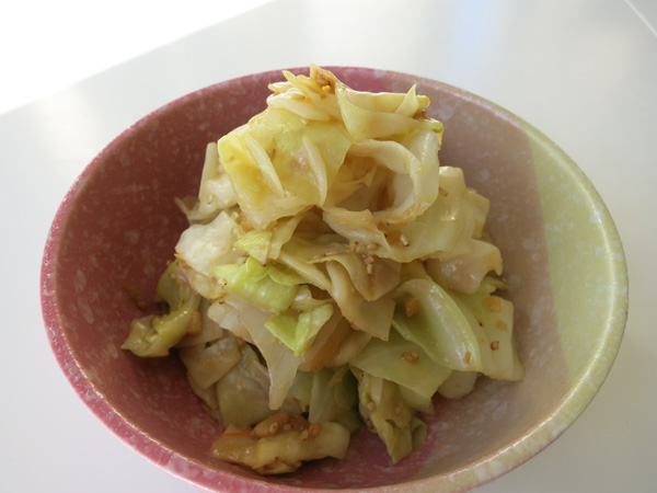 Cabbage with dressing
