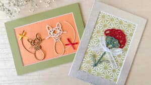 Mizuhiki mother's day carnation and cat.