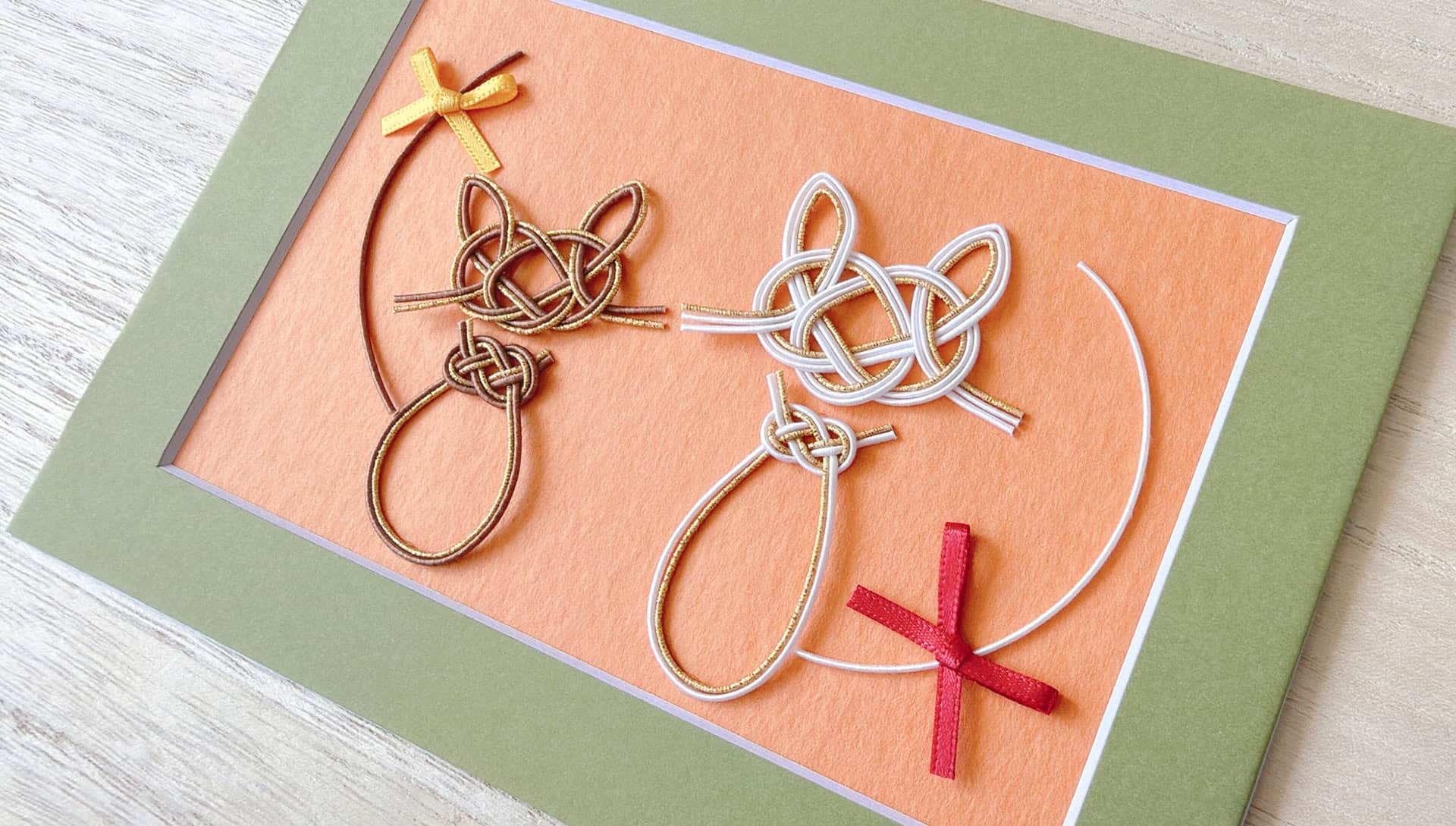 Mizuhiki mother's day cat.